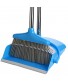Aynoo Broom and Dustpan Set for Office and Home Standing Upright Sweep Use Handle Dustpan and Lobby Broom for Office and Home Quick Sweeping 93cm Broom & 87cm Dustpan Blue