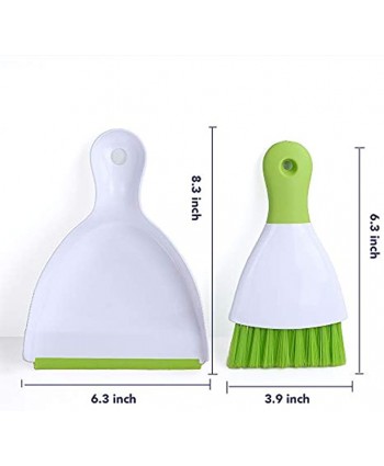 Dust Pan and Brush Kmeivol Broom and Dustpan Dust Pan Brush Nesting Tiny Cleaning Broom Dust Pan and Brush Set for Table Desk Countertop Key Board Cat Dog and Other Pets Dustpan