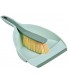Mini Broom and Dustpan Set Portable Dust Pan with Brush Cleaning Tools Small Broom and Dustpan Set for Desk Shelf and Auto Celadon