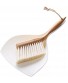 Mini Broom and Dustpan Set Small Bamboo Brush Dustpan Set Lightweight Hand Broom White 11.5"