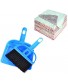 ORHA 3 Pcs Dustpan and Broom and dishcloth Set Mini Dancer Design Besom Sweeper Duster Cloth Desktop Mouse Keyboard Cleaning Classic Blue