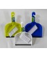 Set of 3 Dust Pans with Rubber Lip and Brush Mini Set Assorted Colors 3