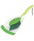 Vigar Flower Power Handy Set Small 2-Piece Dustpan and Brush Set 6-3 4-Inches by 4-3 4-Inches by 14-1 2-Inches White Green