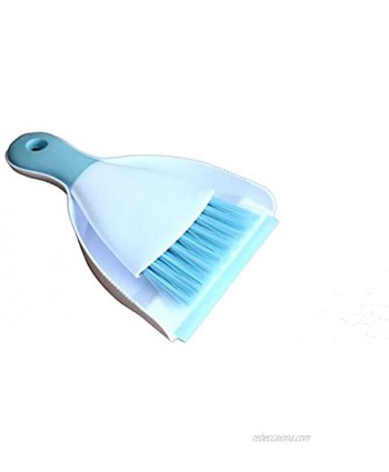 Xifando Mini Cleaning Brush with Dustpan Set,Plastic Mini Broom and Dustpan,Desktop Cleaning Set Blue
