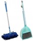 Xifando Mini Housekeeping Cleaning Tools for Children,3pcs Include Mop,Broom,Dustpan Blue Mop+Frash Blue Broom&Dustpan