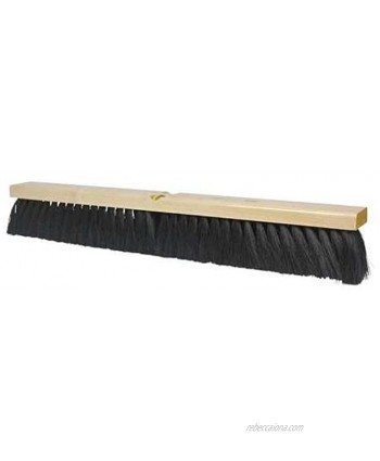 Osborn 81233SP Economy Broom Head Medium Sweeping Polypropylene and Horsehair 30" Block Length 2-3 4" Trim Length Black