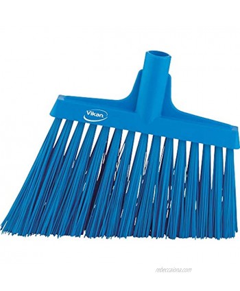 Vikan 29143 Heavy Duty Sweep Floor Broom Head PET Bristle Polypropylene Block 11" Blue