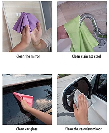 Microfiber Window Cleaning Cloth & Glass polishing Cloth | Household Streak Free & Lint Free Mirror Cleaning Cloth nanoscale Easy Clean Cloth for car Window Kitchen Eyeglasses 12x16inch 8Pack