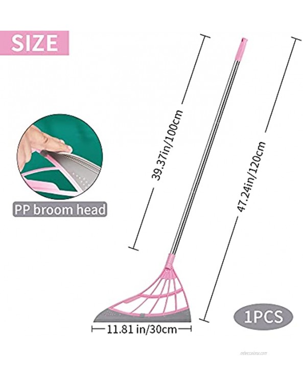Multifunction Magic Broom 2-in-1 Adjustable Squeegee Broom,Indoor Bathroom Floor Sweeper Easily Sweeping Water Dust Hair Floor Squeegee Glass Wiper Scraping Brooms for Shower Windows