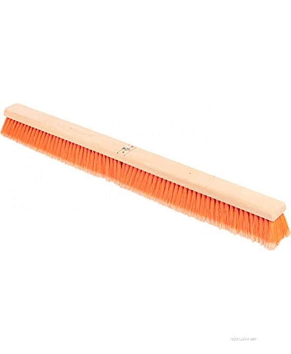 Carlisle 3610223624 Flo-Pac Juno Style Hardwood Block Sweep Polypropylene Bristles 36 Length Orange Case of 6