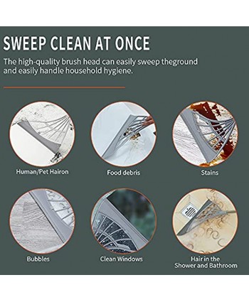 Multifunction Magic Broom Sweeper Easily Dry The Floor Surface and Remove Dirt and Hair pet Hair Remover Liquid Glass Wiper Super Sweeper Broom for Living Room Kitchen Bathroom  2 Pack