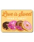 PetKa Signs and Graphics PKWD-0076-NA_14x10"Love is Sweet Grab A Treat" 14" x 10" Aluminum Sign 10" Height 0.04" Wide 14" Length Donuts Tangerine