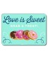PetKa Signs and Graphics PKWD-0083-NA_10x7"Love is Sweet Grab A Treat" 10" x 7" Aluminum Sign 7" Height 0.04" Wide 10" Length Donuts Blue
