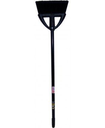 Quickie Poly Fibered Lobby Broom with Steel Handle Broom Cleaning Sweeping Outdoor Commercial Perfect for Courtyard Garage Lobby Mall Market Floor Home Kitchen Room Office Pet Hair