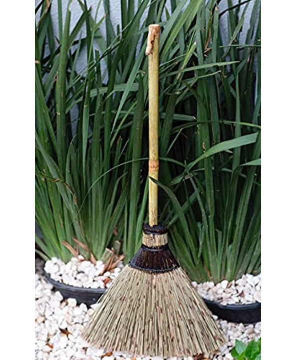 SN SKENNOVA 1 Unit of Multi-Surface Sturdy Authentic Elephant Eyelash Grass Broom for Wet and Dry Floor 15Wx38L