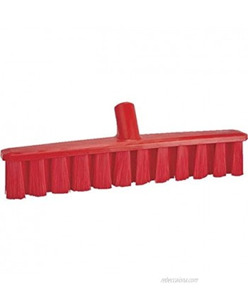 Vikan 31714 16" UST Push Broom Soft Red