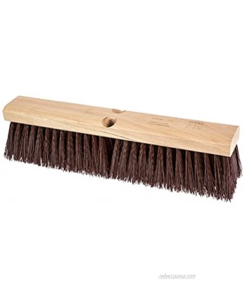 PFERD 89283 Heavy Sweeping Broom with Lacquered Hardwood Block 16" Block Length 3" Trim Length