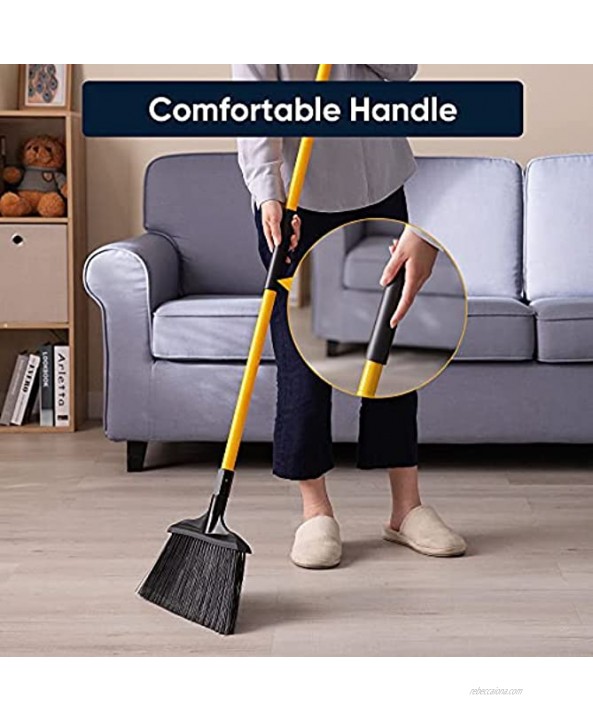 Yocada Heavy-Duty Broom Outdoor Commercial Perfect for Courtyard Garage Lobby Mall Market Floor Home Kitchen Room Office Pet Hair Rubbish 54Inch Blue