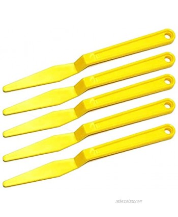 5pcs Yellow Spoon Vinyl Film Wrap Corner Squeegee with Long Handle Tint Tools