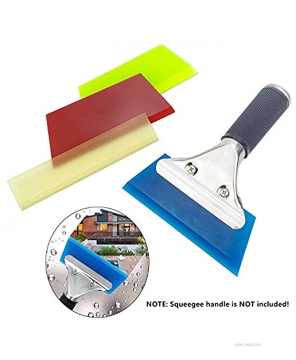 CARTINTS 2pack Squeegee Blade Replacement Mini Squeegee Screen Printing Squeegee Rubber Squeegee 5.1x 2 inch for Cleaning Glass Shower Door and Car Windows and Screen Printing,Blue