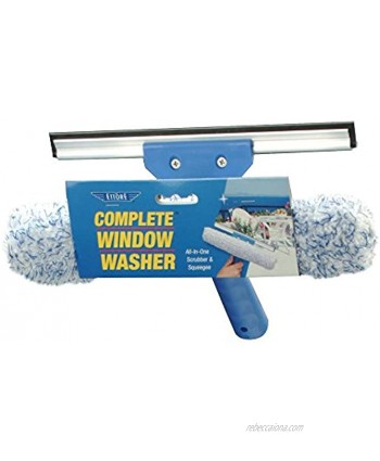 Ettore Complete Window Cleaner 2 in 1 Combo Tool: 10-inch Squeegee and Washer