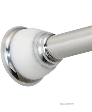 iDesign York Constant Tension Bathroom Shower Curtain Rod 26-42" Small Polished White