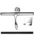 K Kwokker 12 Inch Squeegee for Shower Shower Squeegee with Suction Cup Hooks for Glass Door Marble Mirror Bathroom Chrome Plated Stainless Steel Deluxe Car Window Home Kitchen Tile Scraper