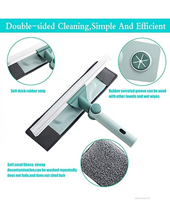 Squeegee for Window Cleaning.Window Squeegee with 2 in 1 Removable Extension Pole,Multi-Use Window Cleaning Kit with 61 Long Handle for Glass,Floor,Shower,Outdoor High Window Cleaning.
