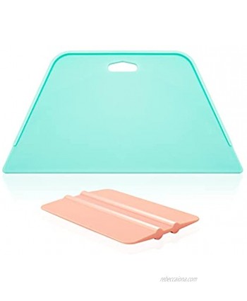 Wallpaper Smoothing Tool Kit Including Teal Squeegee and Pink Squeegee for Contact Paper Peel and Stick