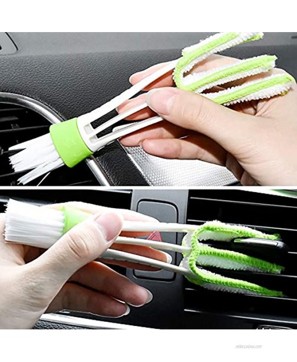 4 Pack Window Blind Cleaners,YuCool 2 Pack Duster Brush with 2 Microfiber Removable Sleeves and 2 Pack Window Blind Dusters for Cleaning Shutters Air Conditioner Vent Covers