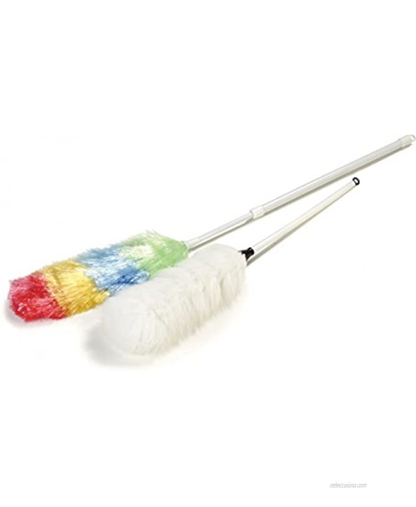 Carlisle 36315700 Lambs Wool Telescoping Poly Wool Duster with Plastic Handle 26 42 Overall Length