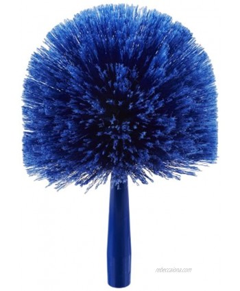 Carlisle 36340414 Flo-Pac Round Duster Soft Flagged PVC Bristles 7" Overall Diameter x 9" Overall Length 2-1 2" Bristle Trim Blue Case of 12