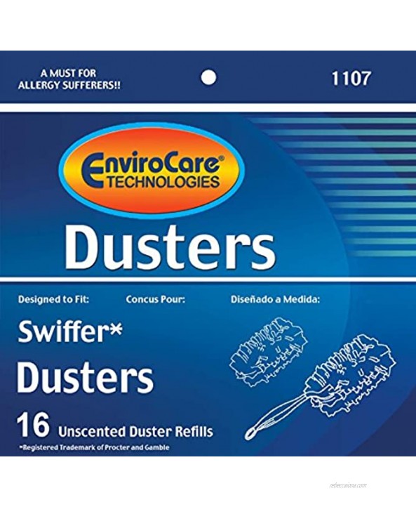 EnviroCare Duster Replacements Designed to fit Swiffer Unscented Dusters 16 Pack