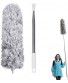 Extra Long Microfiber Duster Ceiling Duster Ceiling Fan Duster with Extension Pole 30 to 100 in Washable Bendable Head for Cleaning Ceiling Fan High Ceiling Furniture & Cobweb
