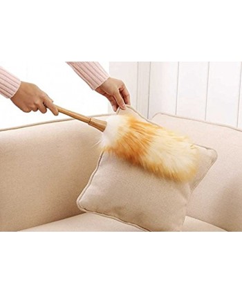 Feather Dusters,Handy Duster Cleaning Dusters Wool Hand Duster Dusting Brush Home Office Cars Feather Dusters Dirt Dust Tool Perfect for Blinds,Furniture,Shutters,Delicate Surfaces