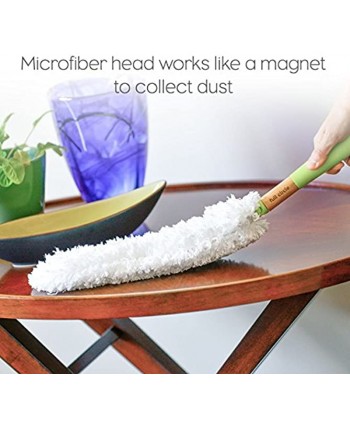 Full Circle Dust Whisperer Microfiber Duster with Machine Washable Head White