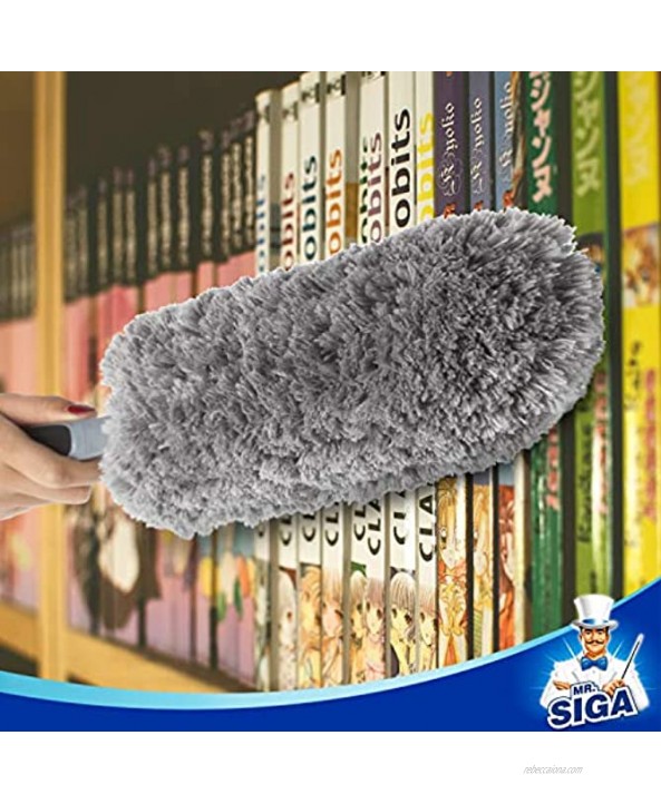 MR.SIGA Lint Free Microfiber Duster Refills Washable Duster for Household Cleaning 2 Pack