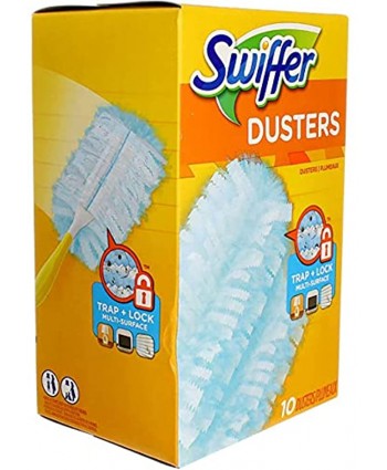 Swiffer 21459BX Refill Dusters Dust Lock Fiber Light Blue Unscented 10 Box