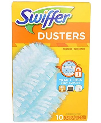 Swiffer 21459BX Refill Dusters Dust Lock Fiber Light Blue Unscented 10 Box