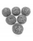 6 Pack Stainless Steel Sponges Scrubbing Scouring Pad Steel Wool Scrubber for Kitchens Bathroom and More