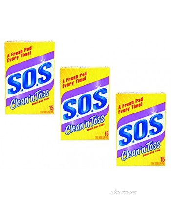 Clean 'n Toss S.O.S Pads; 15 Count 3-Pack