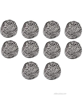 Khandekar 10 Pack Stainless Steel Sponge Scrubbers for Cleaning Dishes Heavy Duty Mesh Steel Wool Scourers for Kitchen Bathroom Oven Pot Pans 30 g