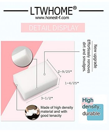LTWHOME Bulk Pack Medium Size Magic Cleaning Sponge Eraser Multi-Functional Melamine Foam Extra DurablePack of 100