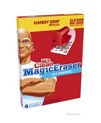 Mr Clean Magic Eraser Handy Grip All Purpose Cleaner Refills 4 Count colors and packaging may vary