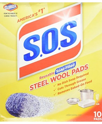 S.O.S Steel Wool Soap Pads 2 Packs of 10 total 20