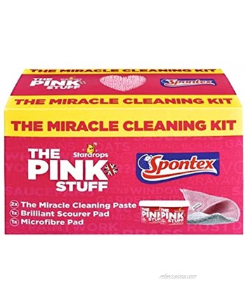 Stardrops The Pink Stuff The Miracle Cleaning Kit 2 Cleaning Paste 1 Brilliant Scourer Pad 1 Microfiber Pad
