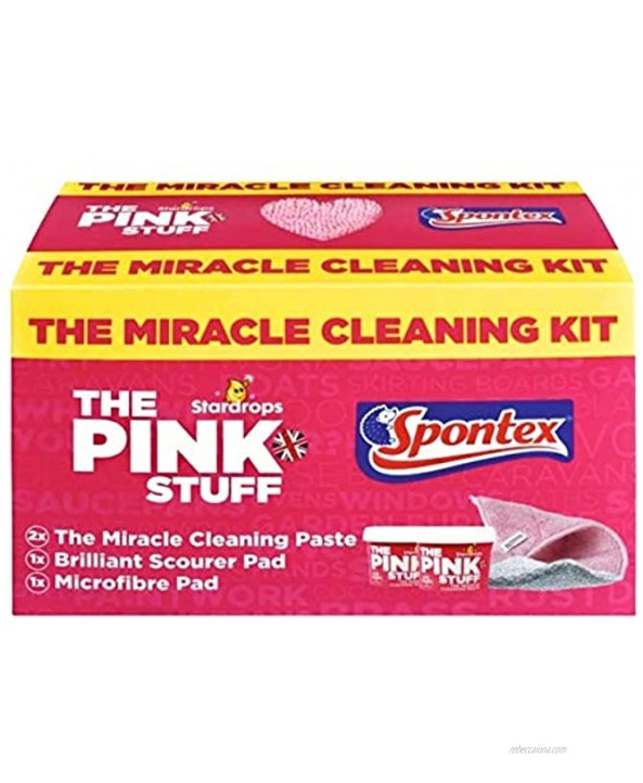 Stardrops The Pink Stuff The Miracle Cleaning Kit 2 Cleaning Paste 1 Brilliant Scourer Pad 1 Microfiber Pad