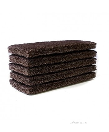 UltraSource Heavty Duty Scouring Pads Brown Pack of 5