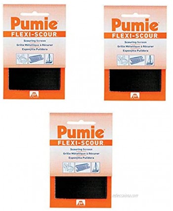 U.S. Pumice FLEX-12 C Flexible Scrubbing Screen for Household Cleaning Abrasive Grit Screen Clean Grills Remove Carbon Rust and Scale 5.5" x 4" 1 Screen 3 Pack