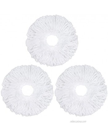 3 Pack 6.2 inch*4.6 inch Replacement Mop Micro Head Refill for 360° Spin Magic Mop-Round Shape Standard 6.2 * 4.6 inch